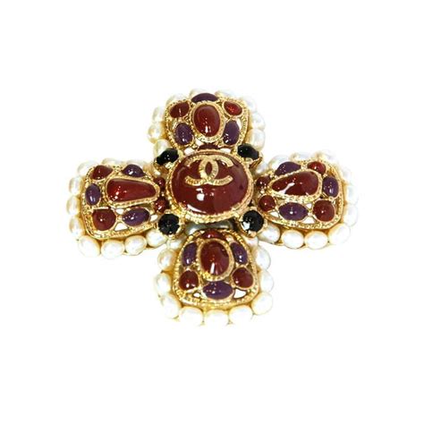 chanel cross brooch